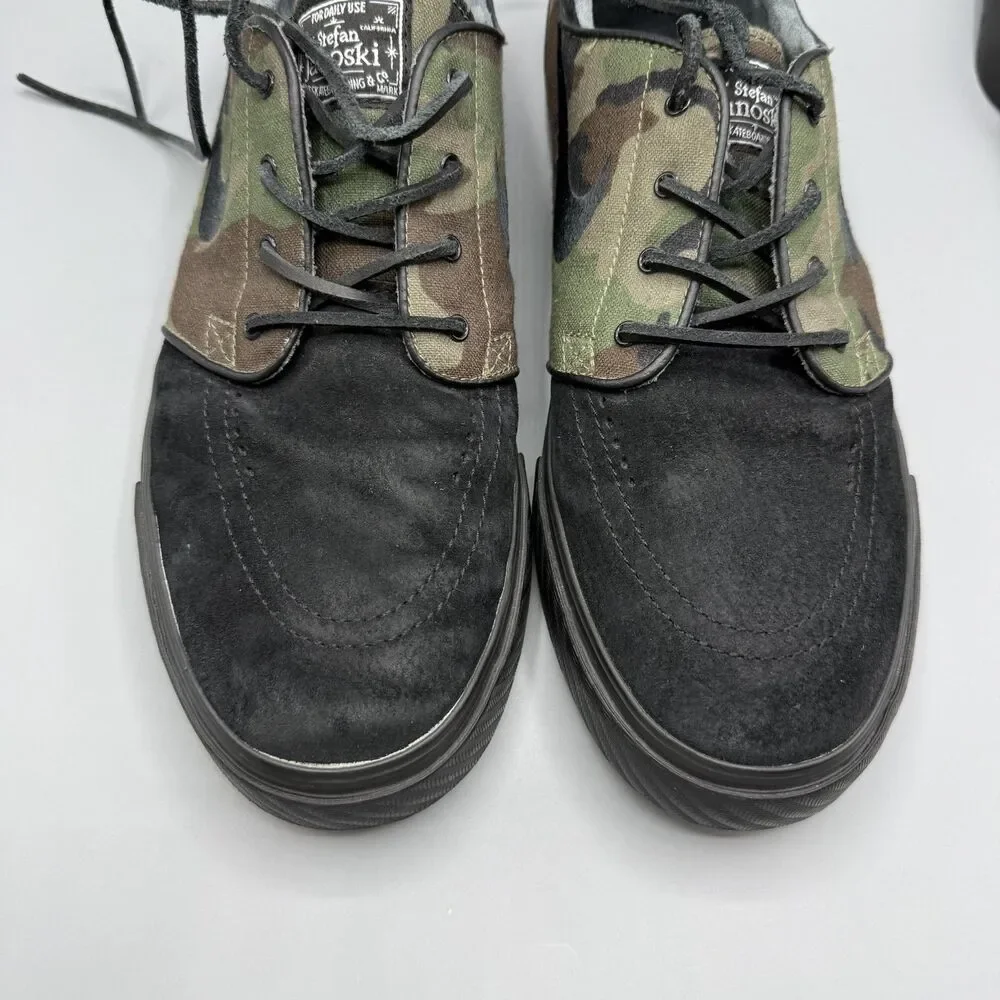 Nike SB ZOOM Stefan Janoski OG Men’s Black Suede Green Camo Size 11